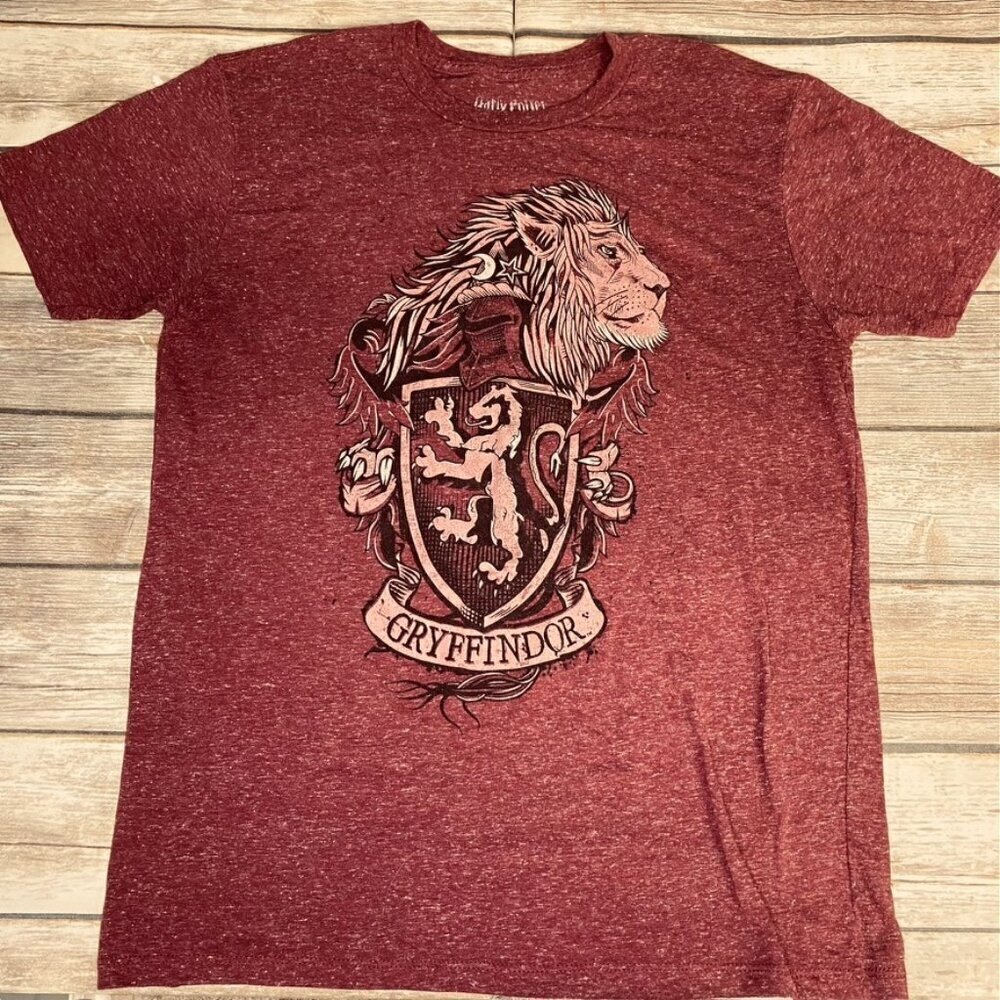 Harry Potter Gryffindor‎ Coat of Arms Short Sleeve T-Shirt Mens Size L